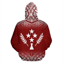 Load image into Gallery viewer, Kosrae All Over Hoodie - Red Fog Style - BN09