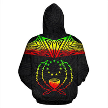 Load image into Gallery viewer, Pohnpei All Over Hoodie - Reggae Neck Style back