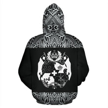 Load image into Gallery viewer, Tonga All Over Hoodie - Polynesian Black And White - BN09