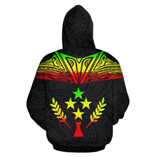 Load image into Gallery viewer, Kosrae All Over Hoodie - Reggae Neck Style Back