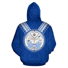Load image into Gallery viewer, Marshall Islands All Over Hoodie - Blue Sailor Style back