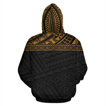 Load image into Gallery viewer, Poly All Over Zip-Up Hoodie - Polynesian Gold Custom Version - BN09