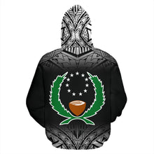 Load image into Gallery viewer, Pohnpei All Over Hoodie - Black Fog Style - BN09