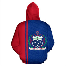 Load image into Gallery viewer, Samoa All Over Hoodie - Polynesian Straight Version back