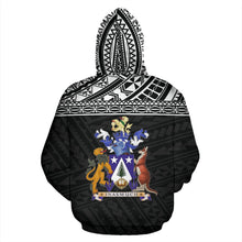 Load image into Gallery viewer, Norfolk All Over Hoodie - Polynesian Black Version Back