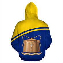 Load image into Gallery viewer, Tokelau All Over Hoodie - Polynesian Curve Version back