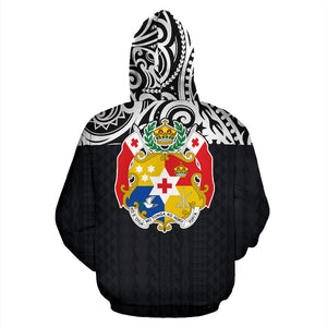 Tonga All Over Hoodie - Polynesian Black Version Back