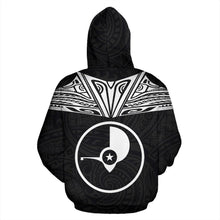 Load image into Gallery viewer, Yap All Over Hoodie - Neck Style back