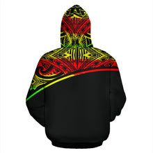 Load image into Gallery viewer, Poly All Over Print Hoodie - Polynesian Curve Reggae Custom Style - BN09
