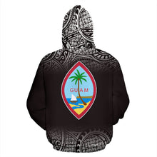 Load image into Gallery viewer, Guam All Over Hoodie - Polynesian Fog Black Version Back