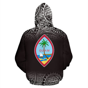 Guam All Over Hoodie - Polynesian Fog Black Version Back