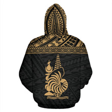 Load image into Gallery viewer, New Caledonia All Over Hoodie - Polynesian Gold Version Back