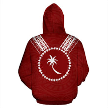 Load image into Gallery viewer, Chuuk All Over Hoodie - Red Sailor Style back