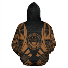 Load image into Gallery viewer, Federated States Of Micronesia All Over Hoodie - Brown Tattoo Style back