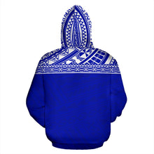 Load image into Gallery viewer, Poly All Over Zip-Up Hoodie - Polynesian Blue Custom Version - BN09