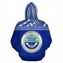 Load image into Gallery viewer, Federated States Of Micronesia All Over Hoodie - Chuuk Flag  back