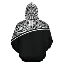 Load image into Gallery viewer, Poly All Over Print Hoodie - Polynesian Curve Black Custom Style - BN09
