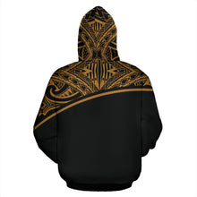 Load image into Gallery viewer, Poly All Over Hoodie - Polynesian Curve Gold Custom Style - BN09