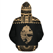 Load image into Gallery viewer, Guam All Over Hoodie - Polynesian Gold Version back
