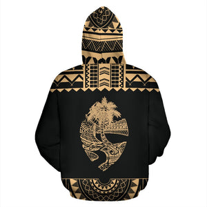 Guam All Over Hoodie - Polynesian Gold Version back