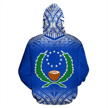 Load image into Gallery viewer, Pohnpei All Over Hoodie - Blue Fog Style - BN09