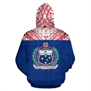 Samoa All Over Hoodie - Polynesian Hoodie Style Back
