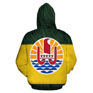 Leeward Islands All Over Hoodie - Polynesian Hoodie Style Back