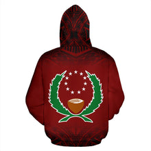 Load image into Gallery viewer, Pohnpei All Over Hoodie - Red Fog Style - BN09