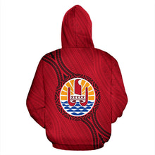 Load image into Gallery viewer, Tahiti French Polynesia All Over Hoodie - DNA Style Back