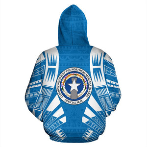 The Northern Mariana Islands All Over Hoodie - Polynesian Tattoo Style Back