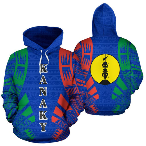 Kanaky New Caledonia All Over Hoodie - Polynesian Tattoo Style