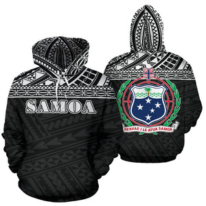 Samoa All Over Hoodie - Polynesian Black Version