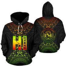 Load image into Gallery viewer, Hawaii Map Polynesian All Over Hoodie 