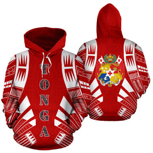 Tonga All Over Hoodie- Polynesian Tattoo Style