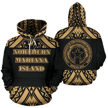 Load image into Gallery viewer, Northern Mariana Islands All Over Hoodie - Polynesian Gold Version