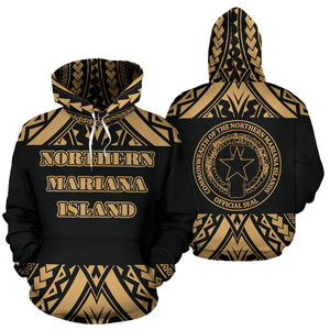 Northern Mariana Islands All Over Hoodie - Polynesian Gold Version