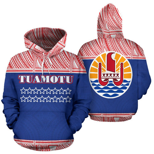 Tuamotu Polynesian All Over Hoodie - Polynesian Hoodie Style