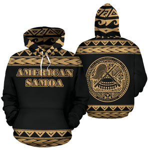 American Samoa All Over Hoodie - Polynesian Gold Version