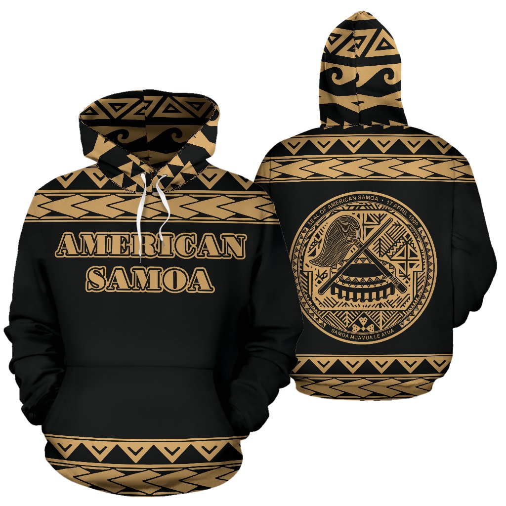 American Samoa All Over Hoodie - Polynesian Gold Version
