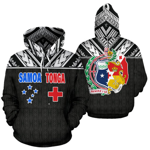 Tonga And Samoa All Over Hoodie - Polynesian Combine Style