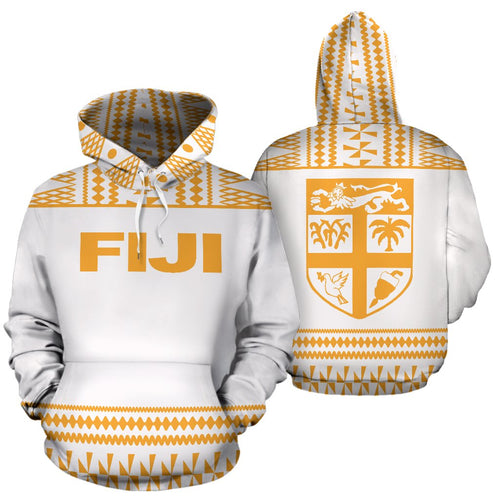 Fiji All Over Hoodie - Polynesian White Version
