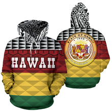 Load image into Gallery viewer, Hawaii All Over Hoodie - Kanaka Maoli Version - BN04