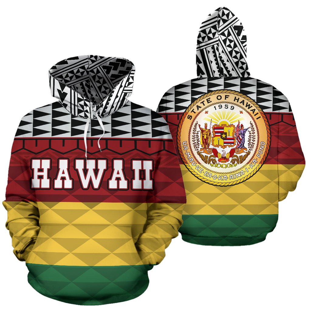 Hawaii All Over Hoodie - Kanaka Maoli Version - BN04