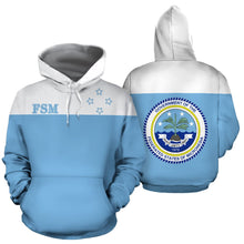 Load image into Gallery viewer, Federated States of Micronesia Flag All Over Hoodie - BN01