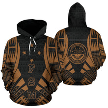 Load image into Gallery viewer, Federated States Of Micronesia All Over Hoodie - Brown Tattoo Style 