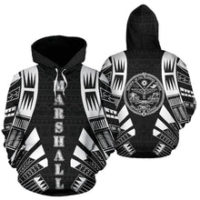 Load image into Gallery viewer, Marshall Islands All Over Hoodie - Black Tattoo Style