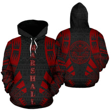 Load image into Gallery viewer, Marshall Islands All Over Hoodie - Red Tattoo Style