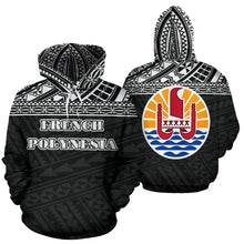 Load image into Gallery viewer, French Polynesia All Over Hoodie - Polynesian Black Version