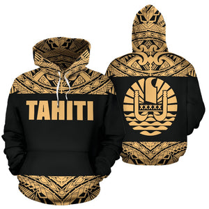 Tahiti All Over Hoodie - Polynesian Gold Version