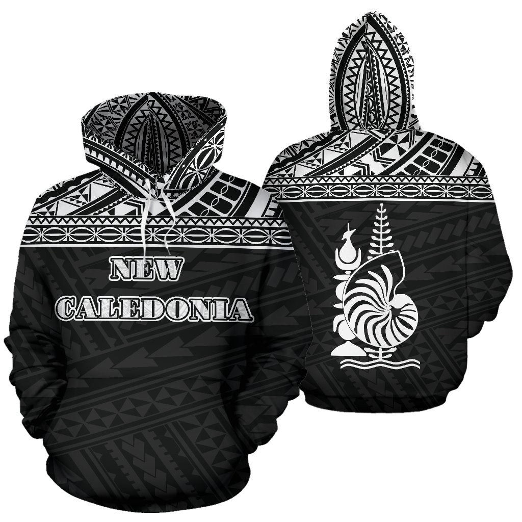 New Caledonia All Over Hoodie - Polynesian Black Version